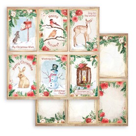 Papier 30x30 Cards 1f - Home for the Holidays - Romantic Collection Stamperia