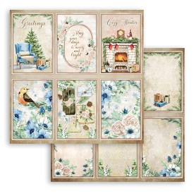 Papier 30x30 Cards 1f - Cozy Winter - Romantic Collection Stamperia