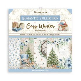 Set de papier 30x30 Cozy Winter 10 feuilles - Romantic Collection Stamperia