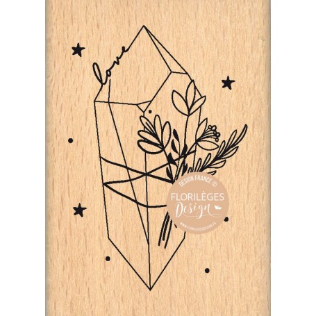 Tampon bois Cristal Love - Arizona - Florilèges Design