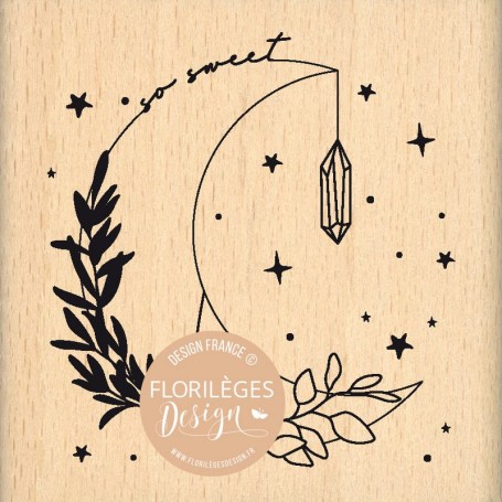Tampon bois Sweet Moon - Arizona - Florilèges Design