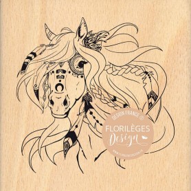 Tampon bois Cheval Sauvage - Arizona - Florilèges Design