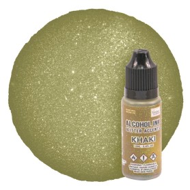Encre à alcool Glitter Accents Khaki 12ml - Couture Creations - Alcohol ink
