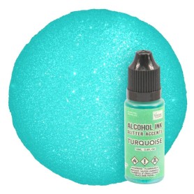 Encre à alcool Glitter Accents Turquoise 12ml - Couture Creations - Alcohol ink
