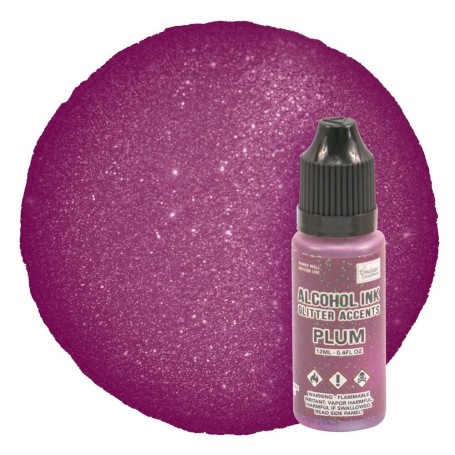 Encre à alcool Glitter Accents Plum 12ml - Couture Creations - Alcohol ink
