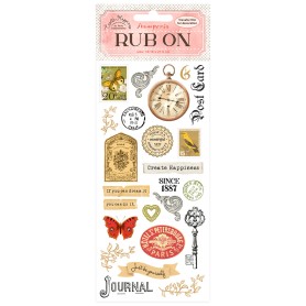 Transferts Rub-on Journal 10x21 cm - Create Happiness - Stamperia