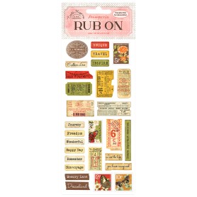 Transferts Rub-on Labels 10x21 cm - Create Happiness - Stamperia