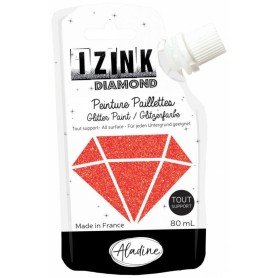 Peinture Paillettes Izink Diamond Rouge - Aladine Glitter Paint Red
