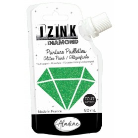 Peinture Paillettes Izink Diamond Vert foncé - Aladine Glitter Paint Dark Green