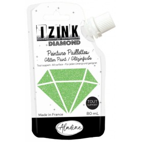 Peinture Paillettes Izink Diamond Vert Clair - Aladine Glitter Paint Light Green