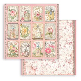 Papier 30x30 Tags 1f - Rose Parfum - Stamperia
