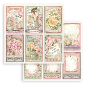 Papier 30x30 Cards 1f - Rose Parfum - Stamperia