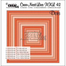 Dies Crea-Nest-Lies 42 XXL Squares with stitchline - Crealies