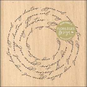 Tampon bois Ronde de Noël - Enchantement - Florilèges Design