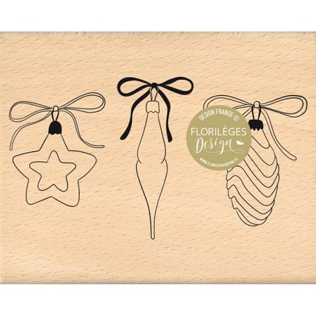 Tampon bois Boules précieuses - Enchantement - Florilèges Design