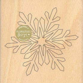 Tampon bois Flocon percé - Enchantement - Florilèges Design