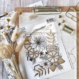 Tampon EZ Floraison des Fêtes - Storybook - Chou and Flowers