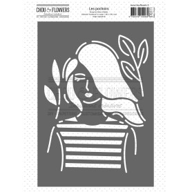Pochoir Le visage A5 - Storybook - Chou and Flowers