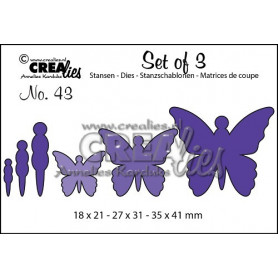 Dies Set of 3 nr 43 Butterflies 5 - Crealies