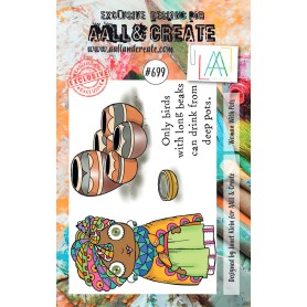 Tampons 699 Woman With Pots 4pc - AALL and Create Clear stamps