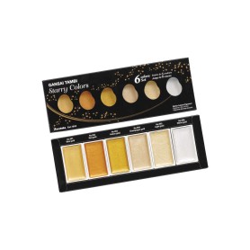 Set Aquarelle Starry Colors 6 godets - Gansai Tambi - Kuretake