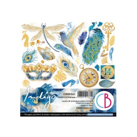 Fussy Cut Pad 15x15 Indigo 24 feuilles – Ciao Bella Papercrafting