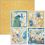 Set de papier 30x30 Indigo 8 feuilles - Patterns Pad Ciao Bella Papercrafting