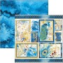 Set de papier 30x30 Indigo 8 feuilles - Patterns Pad Ciao Bella Papercrafting