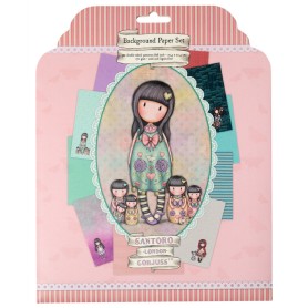 Set de papier de fond 20x20 Gorjuss PS19 10 feuilles - Gorjuss Santoro Background Paper Set