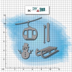 Dies Sports d'hiver 6pc - Diy & Cie