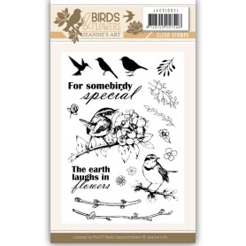 Tampons Birds & Flowers 17pc - Jeanine's Art Clearstamps
