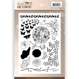 Tampons Butterflies and Flowers Classic 15pc - Jeanine's Art Clearstamps
