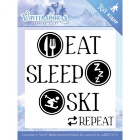Tampon Texte Wintersport 1pc - Jeanine's Art Clearstamps