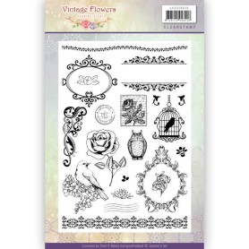 Tampons Vintage Flowers 19pc - Jeanine's Art Clearstamps