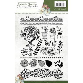Tampons Fantastic Flowers - Precious Marieke Clearstamps