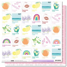 Papier 30x30 La vie en rose 1f - Rainbow 2 - Les ateliers de Karine