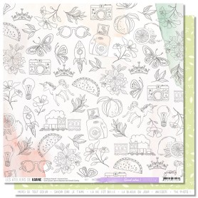 Papier 30x30 Good Vibes 1f - Rainbow 5 - Les ateliers de Karine