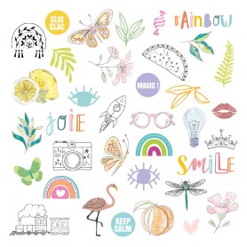 Die-cuts Calques Rainbow 35pc - Les ateliers de Karine