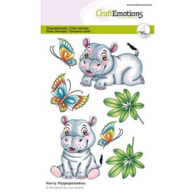 Tampons Harry Hippopotamus A6 - Craft Emotions Clear Stamps
