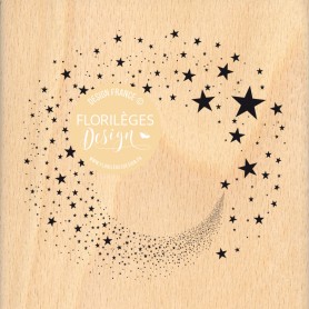 Tampon bois Envolée d'étoiles - Florilèges Design