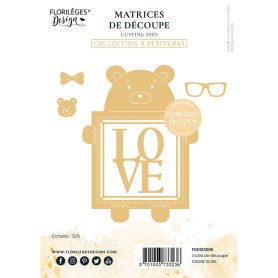 Dies Cadre Ours 5pc - A Petits Pas - Florilèges Design