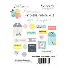 Etiquettes Primavera Famille 18 pcs – Swirlcards
