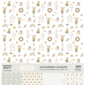 Set de calques 30x30 Boy 4f - A Petits Pas - Florilèges Design