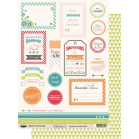 Etiquettes Eté indien Famille A4 à découper – Swirlcards