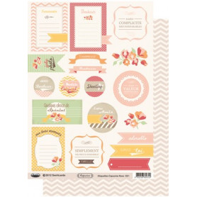 Etiquettes Capucine Rose A4 à découper – Swirlcards