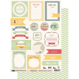 Etiquettes Capucine Vert A4 à découper – Swirlcards