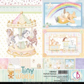 Set de papier 20x20 My Tiny World 12 feuilles – Ciao Bella Papercrafting