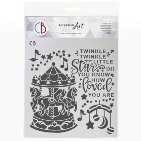 Pochoir Texture Carousel - My Tiny World – Ciao Bella Stencil Art