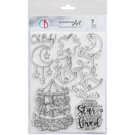 Tampons Lullaby's Carousel 7pc - My Tiny World - Ciao Bella Stamps