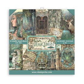 Set de papier 30x30 Magic Forest 10 feuilles - Stamperia